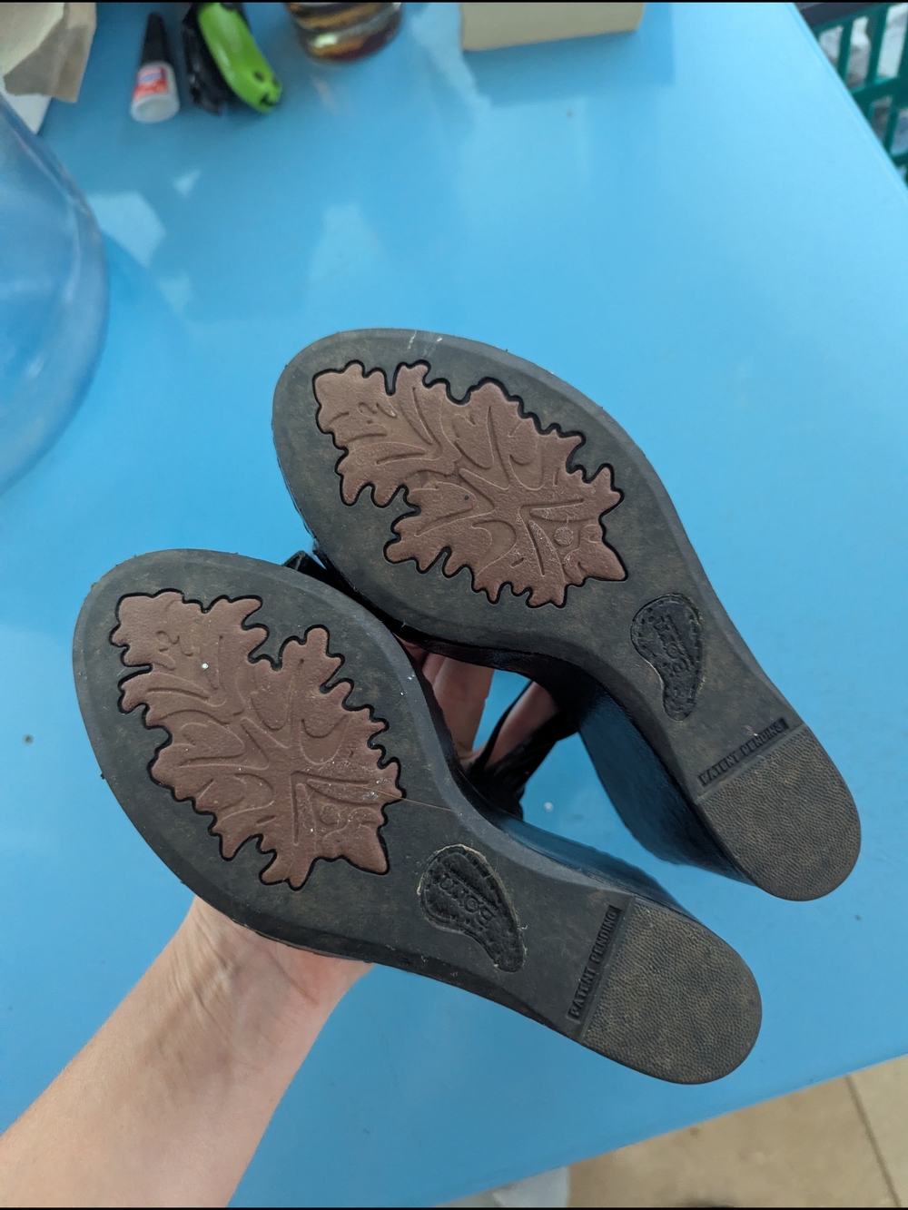 Born Black Women’s Wedge Sandals with Braided Straps - Picture 2 of 3